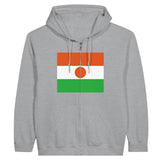 Sweat à capuche à fermeture éclair Drapeau du Niger - Pixelforma 