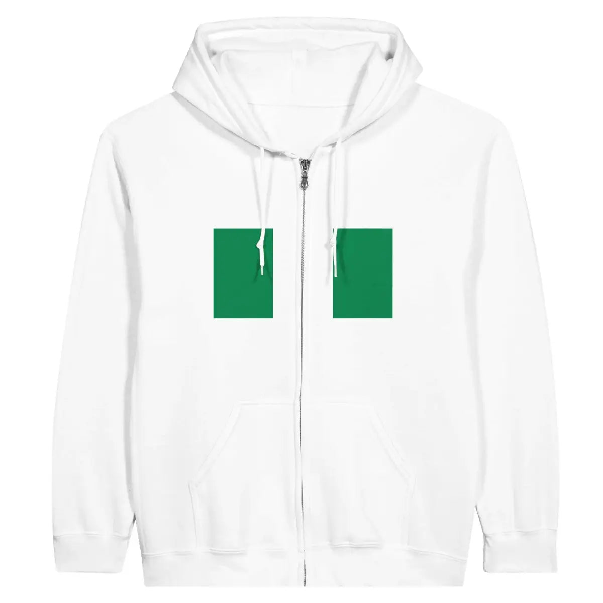 Sweat à capuche à fermeture éclair Drapeau du Nigeria - Pixelforma 