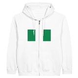 Sweat à capuche à fermeture éclair Drapeau du Nigeria - Pixelforma 