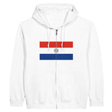 Sweat à capuche à fermeture éclair Drapeau du Paraguay - Pixelforma 