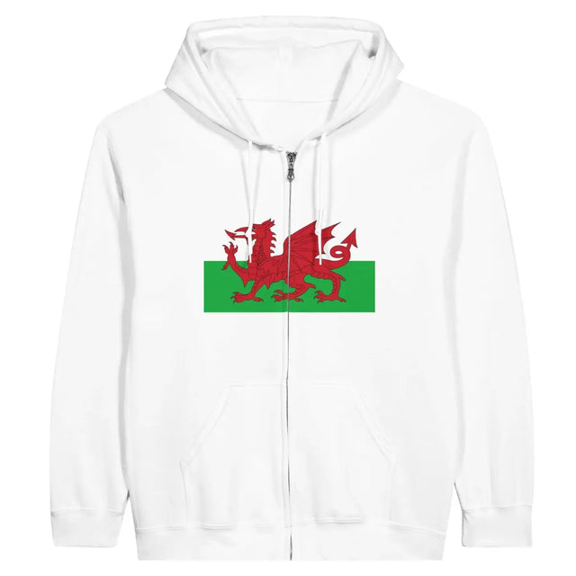 Sweat à capuche à fermeture éclair Drapeau du pays de Galles - Pixelforma 