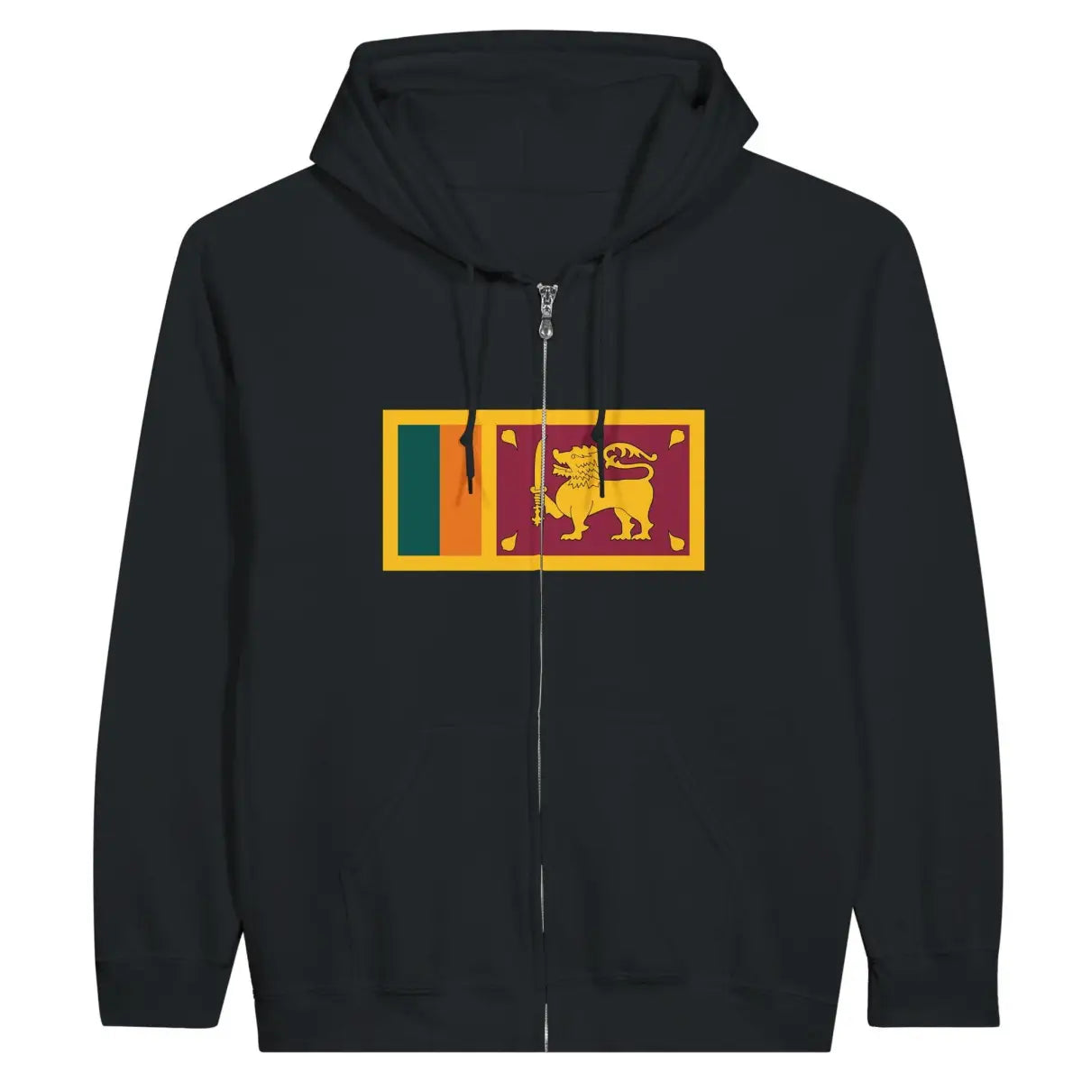 Sweat à capuche à fermeture éclair Drapeau du Sri Lanka - Pixelforma 