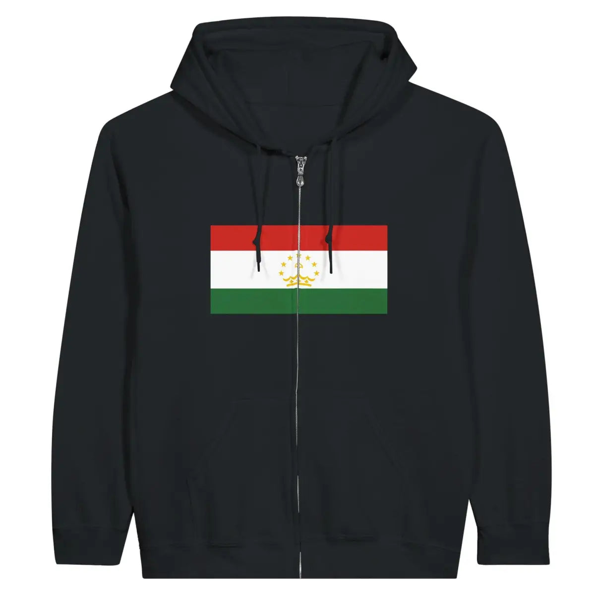 Sweat à capuche à fermeture éclair Drapeau du Tadjikistan - Pixelforma 