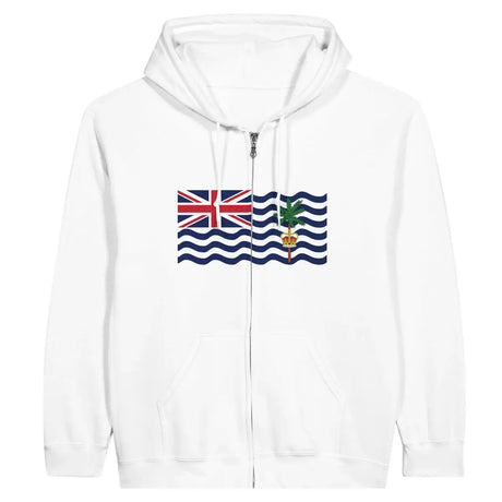 Sweat à capuche à fermeture éclair Drapeau du Territoire britannique de l'océan Indien - Pixelforma 