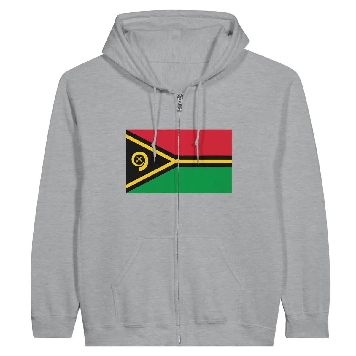 Sweat à capuche à fermeture éclair Drapeau du Vanuatu - Pixelforma 