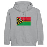 Sweat à capuche à fermeture éclair Drapeau du Vanuatu - Pixelforma 