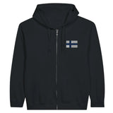 Sweat à capuche à fermeture éclair drapeau finlande en broderie - pixelformaflag