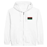 Sweat à capuche à fermeture éclair drapeau libye en broderie - pixelformaflag