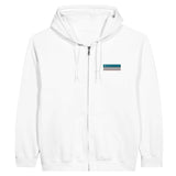 Sweat à capuche à fermeture éclair drapeau ouzbékistan en broderie - pixelformaflag