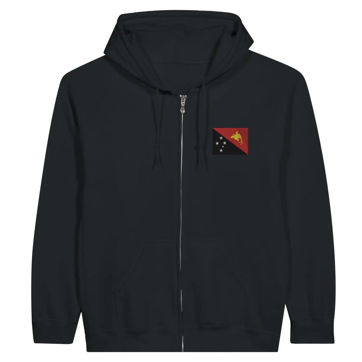 Sweat à capuche à fermeture éclair drapeau papouasie-nouvelle-guinée en broderie - pixelformaflag