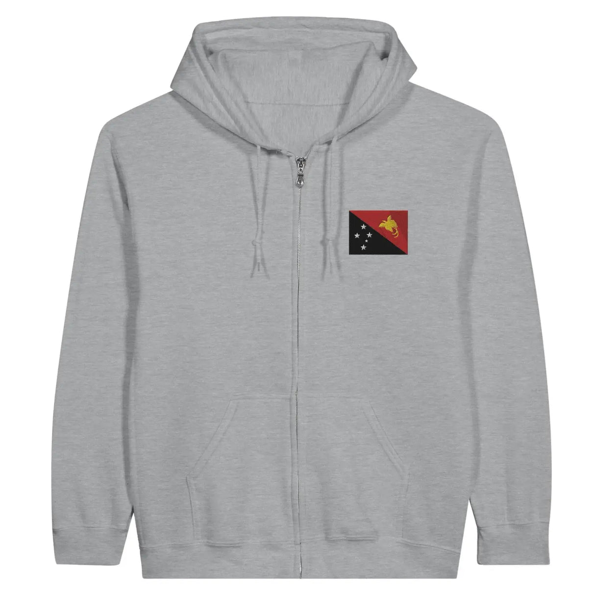 Sweat à capuche à fermeture éclair drapeau papouasie-nouvelle-guinée en broderie - pixelformaflag