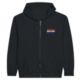 Sweat à capuche à fermeture éclair drapeau paraguay en broderie - pixelformaflag