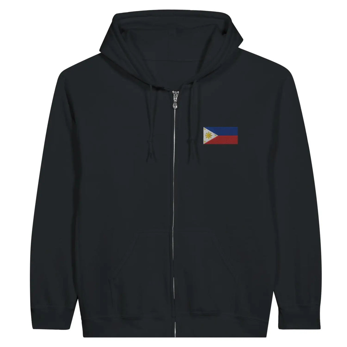 Sweat à capuche à fermeture éclair drapeau philippines en broderie - pixelformaflag