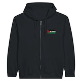 Sweat à capuche à fermeture éclair drapeau république arabe sahraouie démocratique en broderie - pixelformaflag