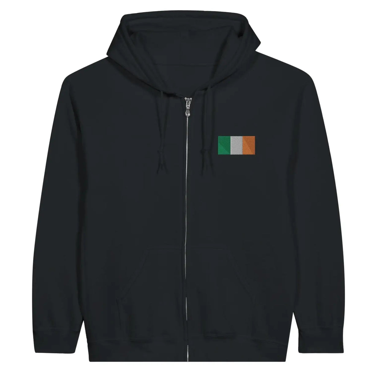Sweat à capuche à fermeture éclair drapeau sierra leone en broderie - pixelformaflag