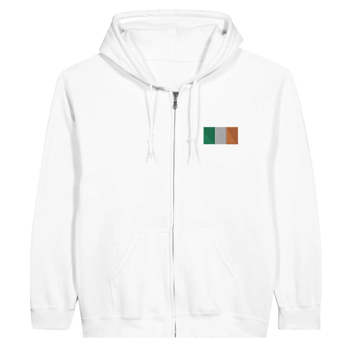 Sweat à capuche à fermeture éclair drapeau sierra leone en broderie - pixelformaflag