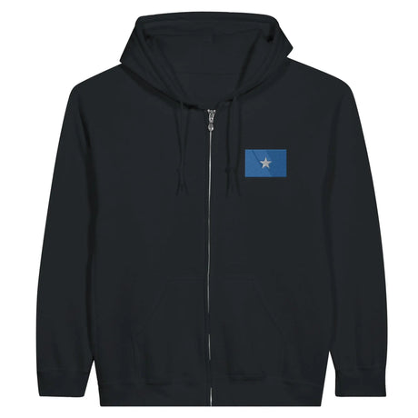 Sweat à capuche à fermeture éclair drapeau somalie en broderie - pixelformaflag