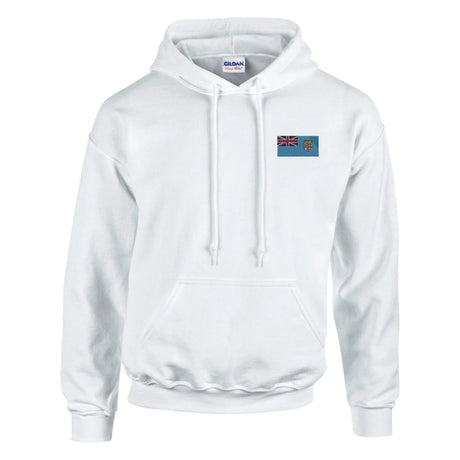 Sweat à capuche fidji coton mélangé broderie couleur