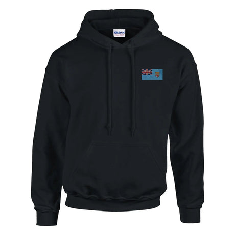 Sweat à capuche fidji coton mélangé broderie couleur