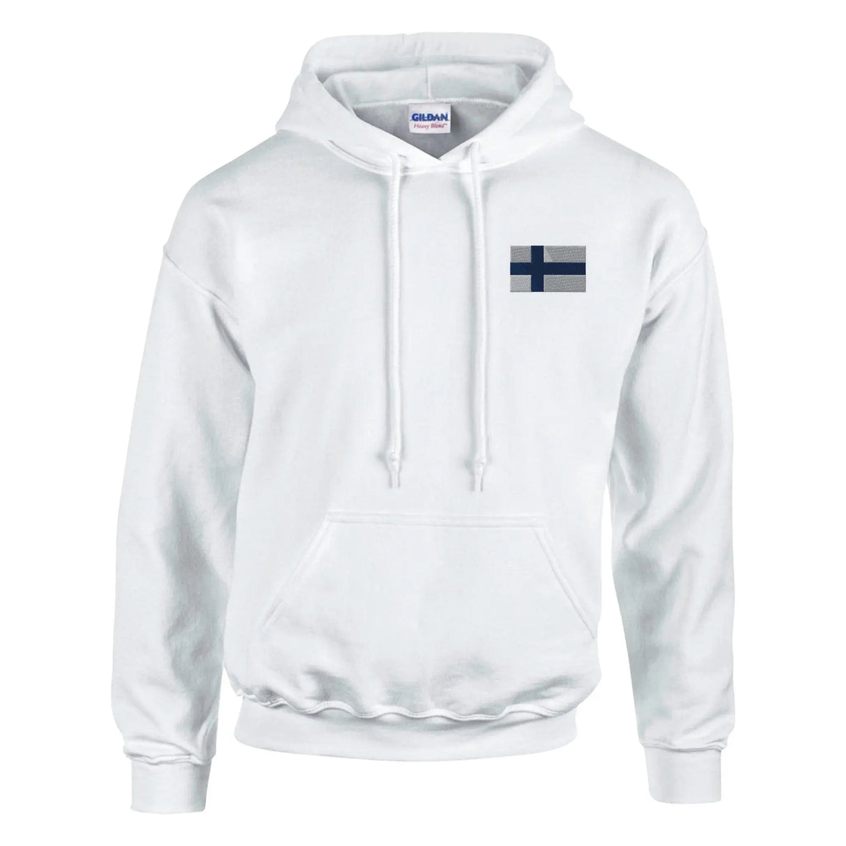 Sweat à capuche finlande brodé coton mélangé recyclé