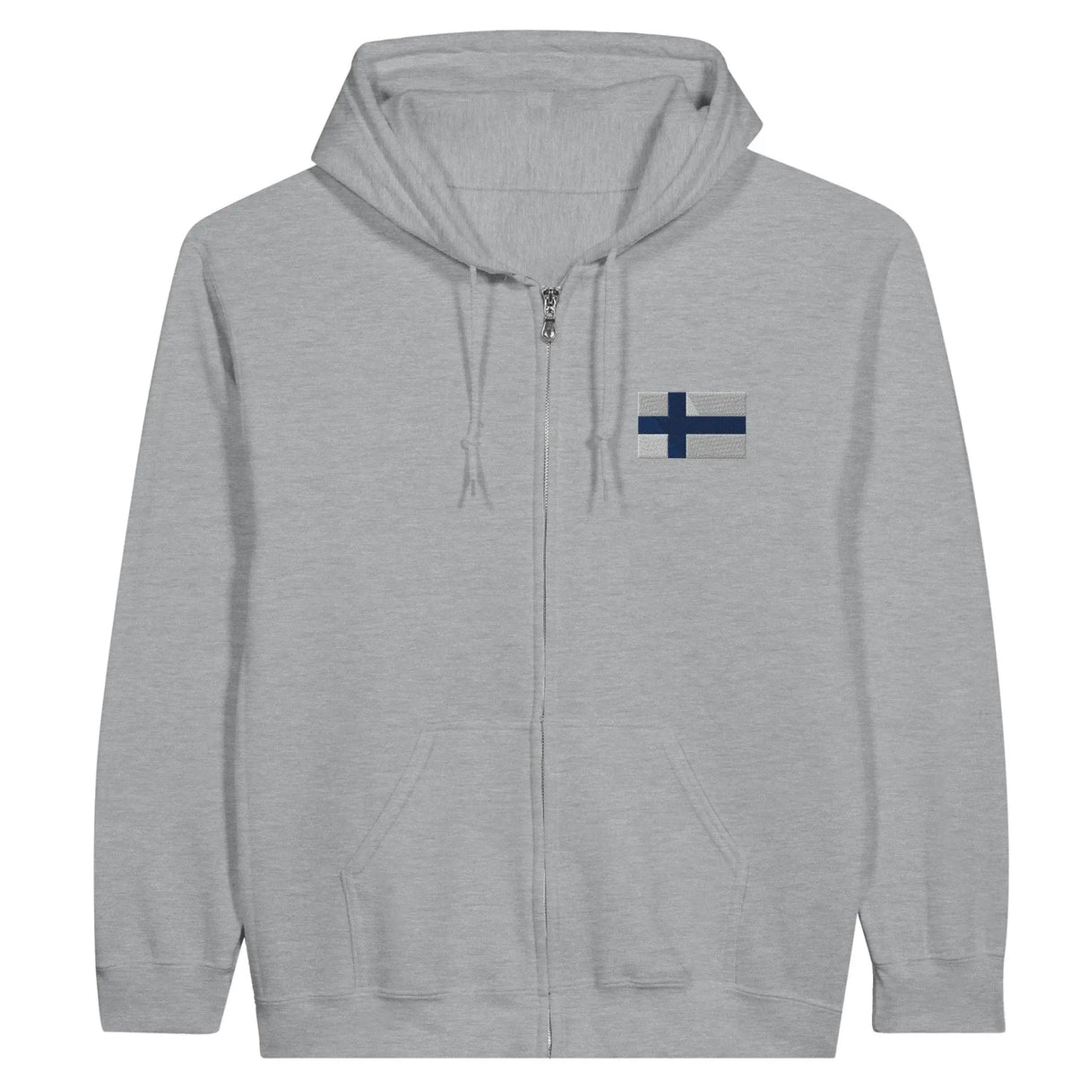 Sweat à capuche finlande coton mélangé broderie couleur