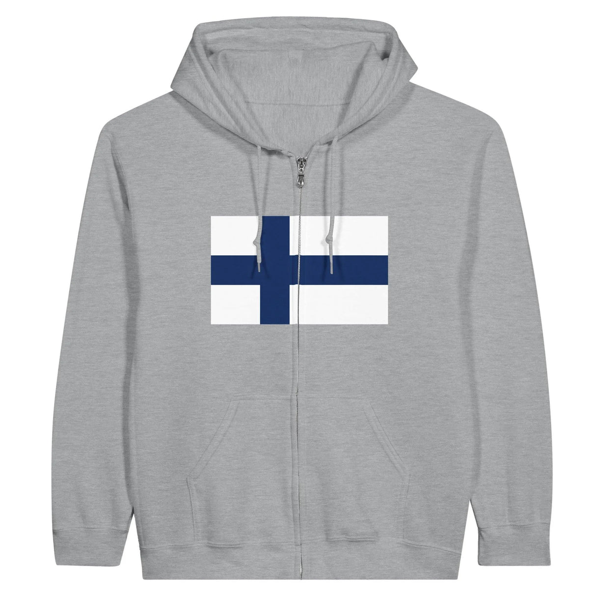 Sweat à capuche finlande fermeture éclair coton mélangé
