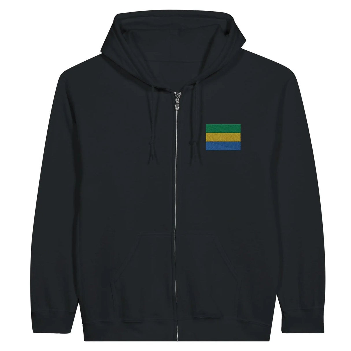 Sweat à capuche gabon coton mélangé broderie couleur