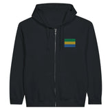 Sweat à capuche gabon coton mélangé broderie couleur