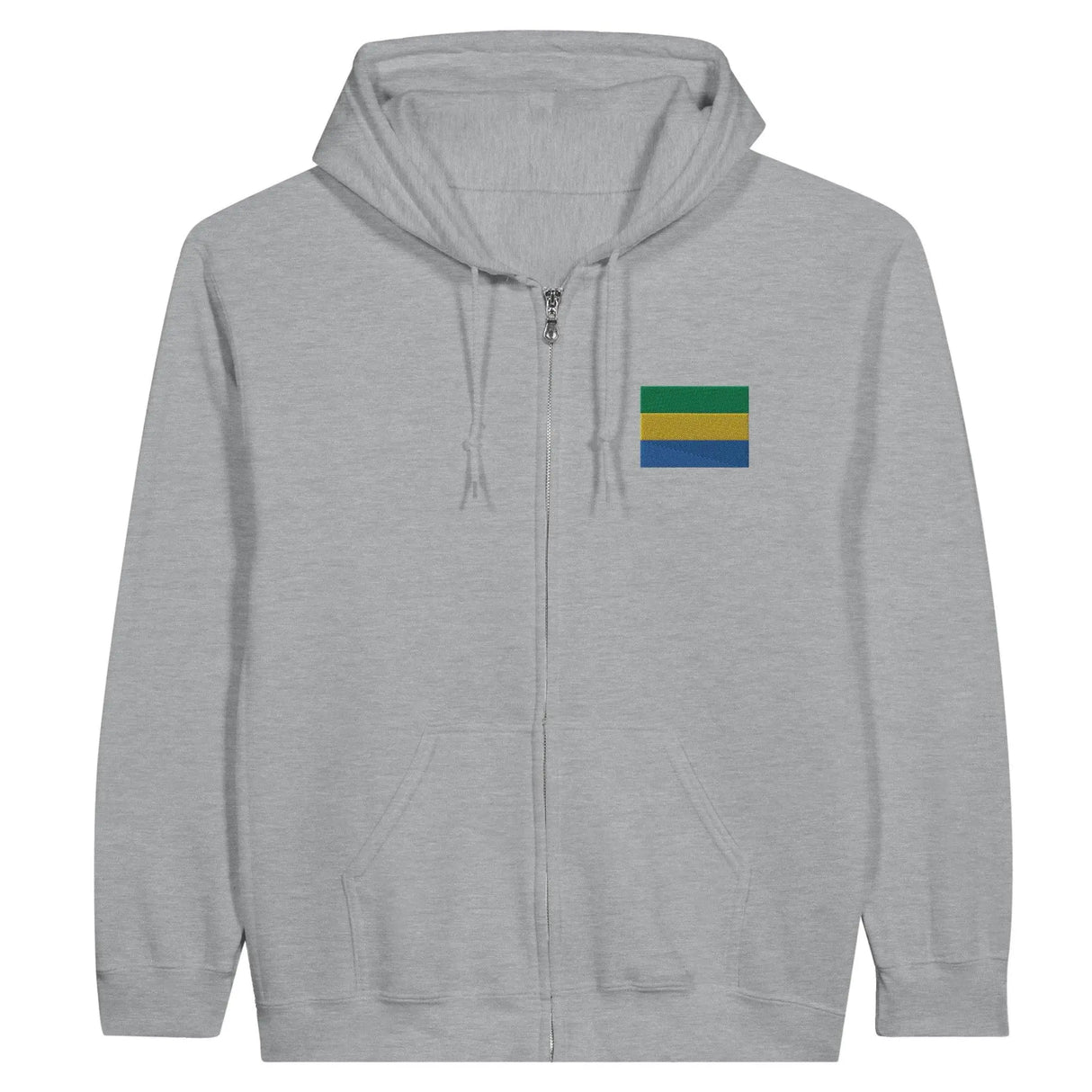 Sweat à capuche gabon coton mélangé broderie couleur