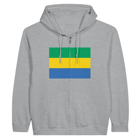 Sweat à capuche gabon coton mélangé fermeture éclair