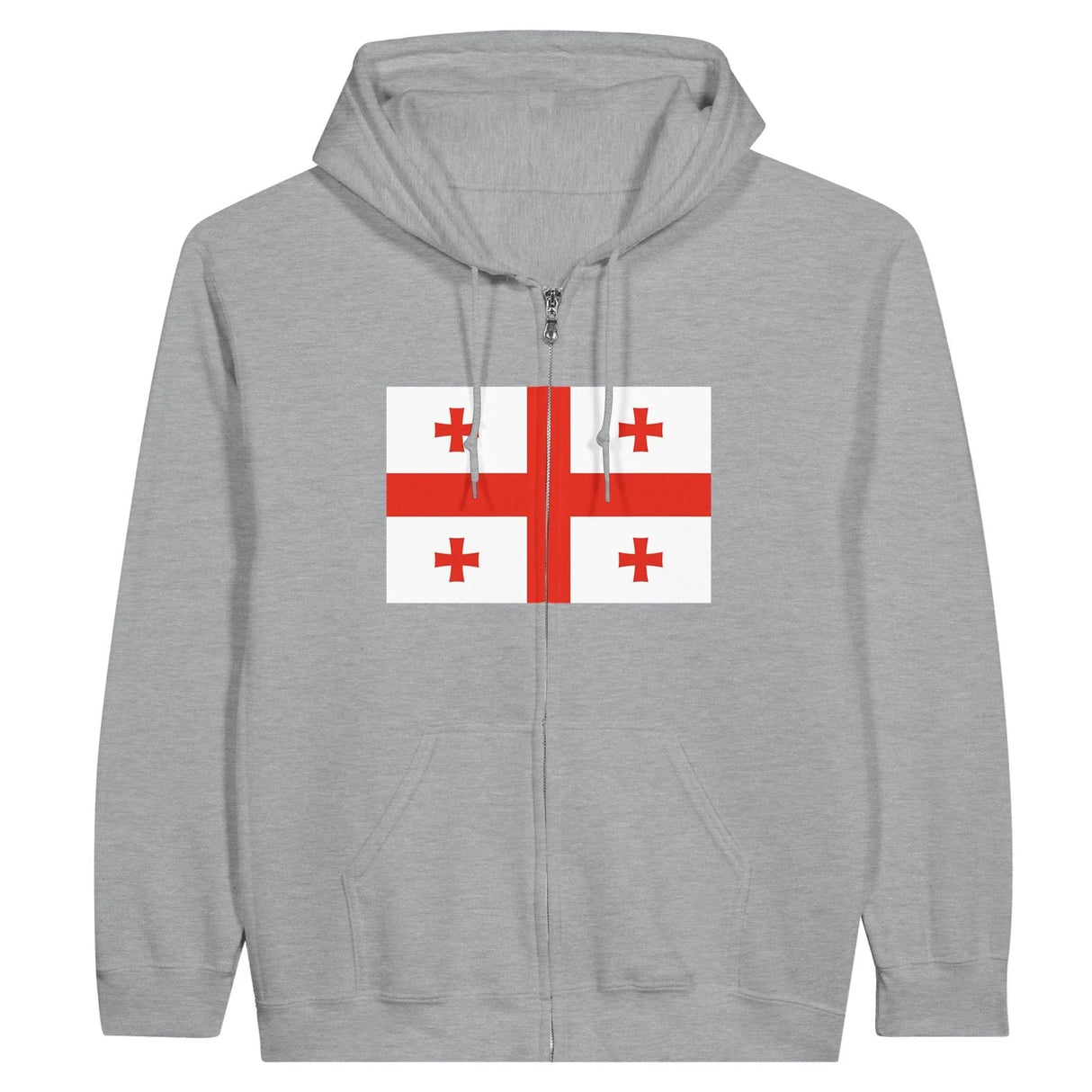 Sweat à capuche géorgie coton mélangé broderie drapeau