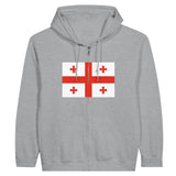 Sweat à capuche géorgie coton mélangé broderie drapeau