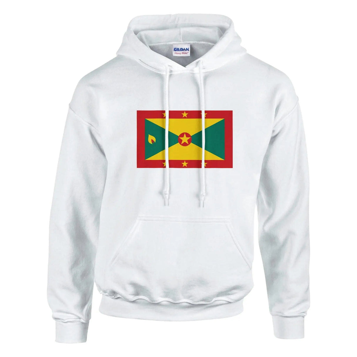 Sweat à capuche grenade coton mélangé broderie couleur