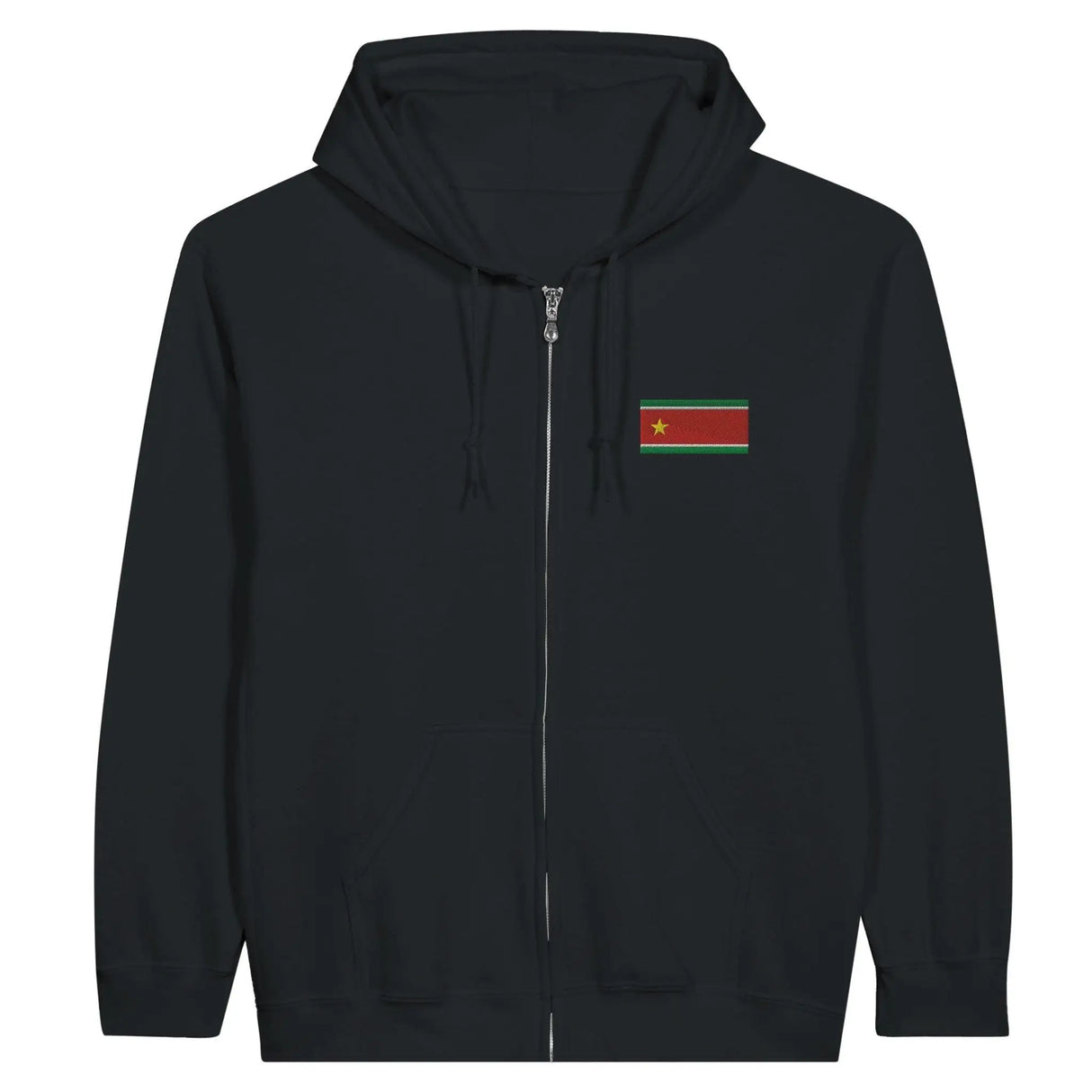 Sweat à capuche guadeloupe coton mélangé broderie couleur