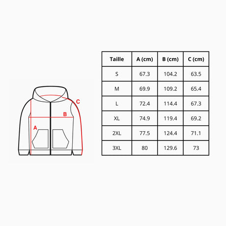 Sweat à capuche guinée équatoriale coton broderie zip