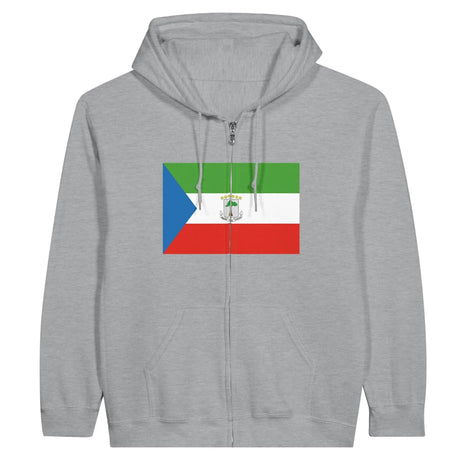 Sweat à capuche guinée équatoriale coton broderie zip