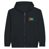 Sweat à capuche guyana coton mélangé broderie couleur