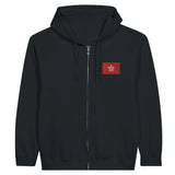 Sweat à capuche hong kong coton mélangé broderie couleur
