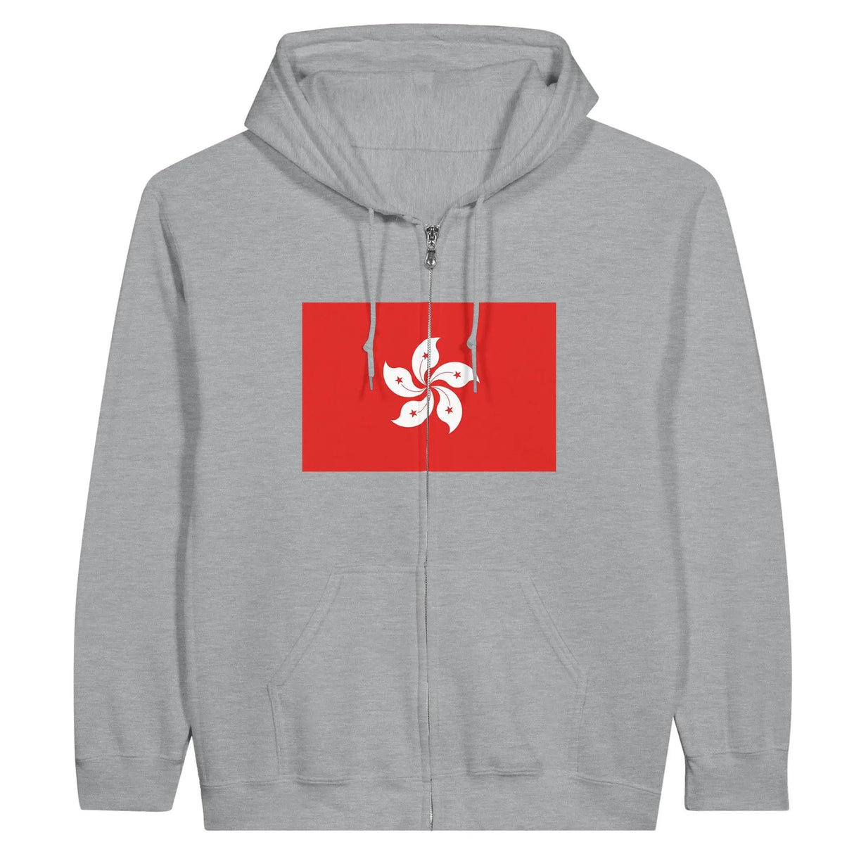 Sweat à capuche hong kong coton mélangé fermeture éclair