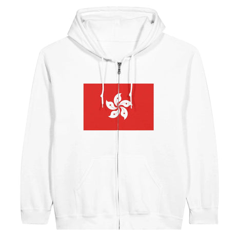 Sweat à capuche hong kong coton mélangé fermeture éclair