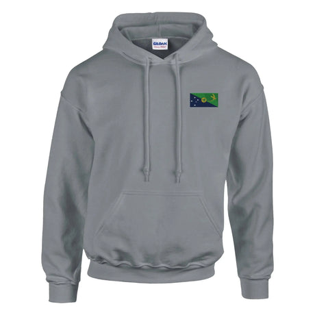 Sweat à capuche île christmas coton mélangé brodé