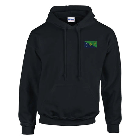 Sweat à capuche île christmas coton mélangé brodé
