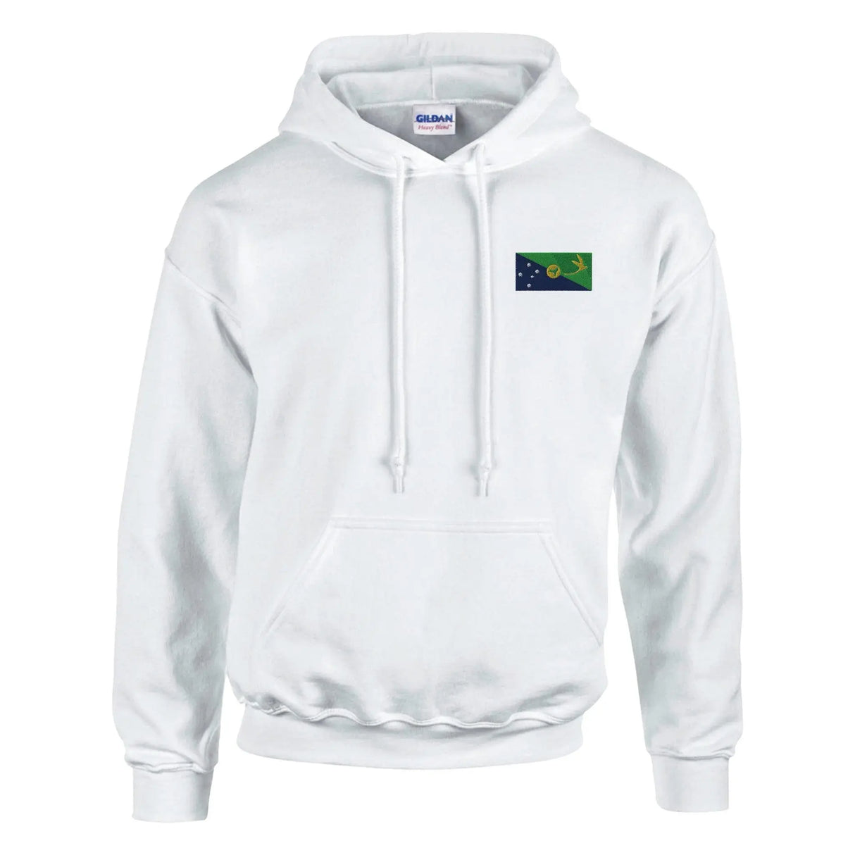 Sweat à capuche île christmas coton mélangé brodé