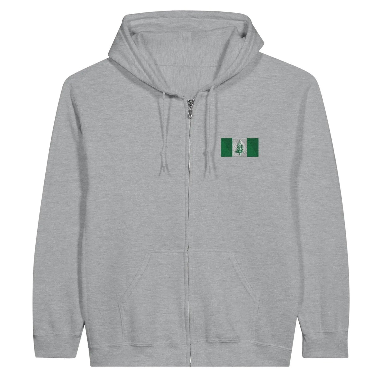 Sweat à capuche île norfolk coton mélangé broderie zip
