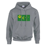 Sweat à capuche îles cocos coton mélangé broderie