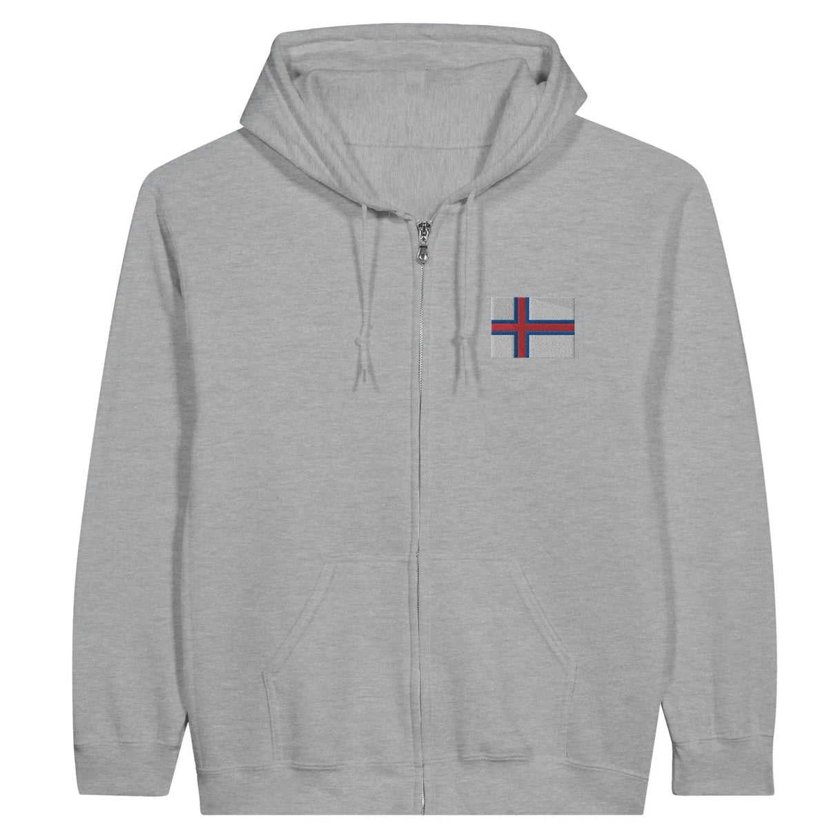 Sweat à capuche îles féroé coton broderie couleur