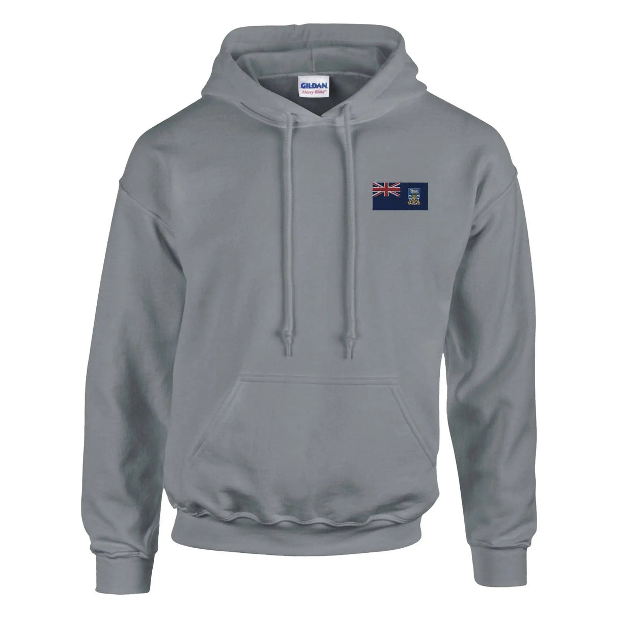 Sweat à capuche îles malouines brodé coton mélangé