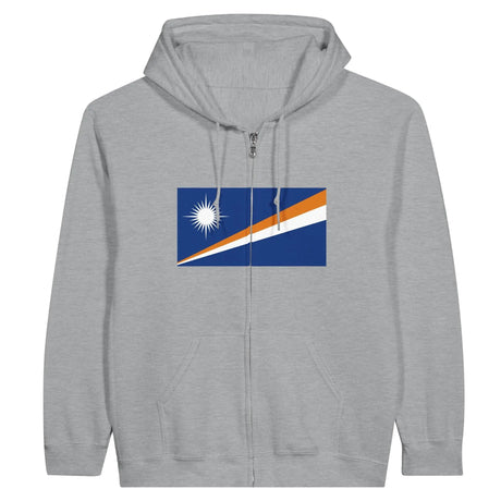 Sweat à capuche îles marshall coton mélangé broderie