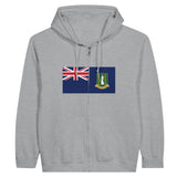 Sweat à capuche îles vierges britanniques coton zippé