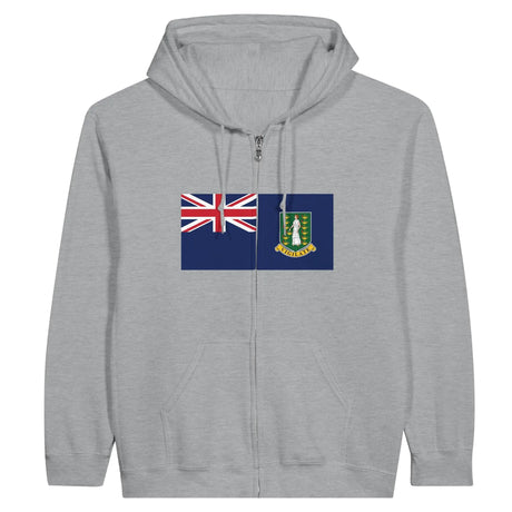 Sweat à capuche îles vierges britanniques coton zippé